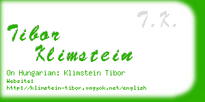 tibor klimstein business card